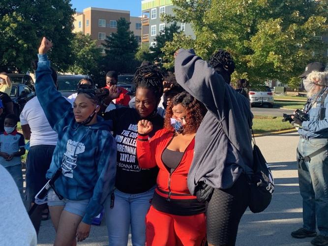 Breonna Taylor's family at rally outside AG Daniel Cameron's office