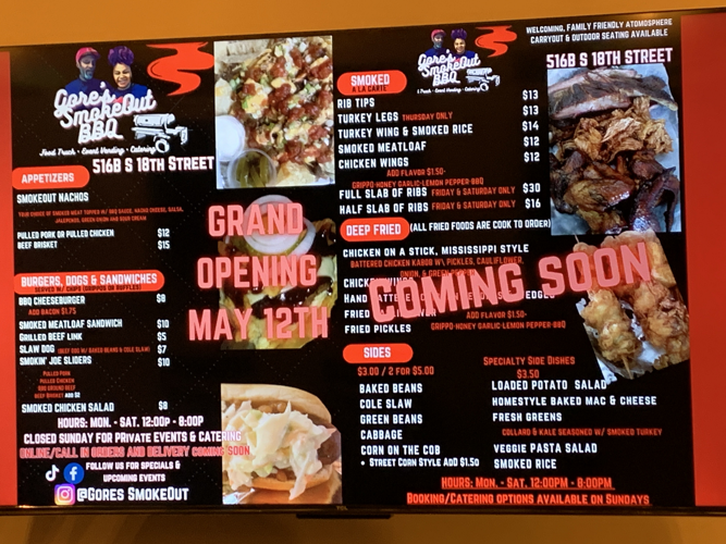 Gore BBQ Menu