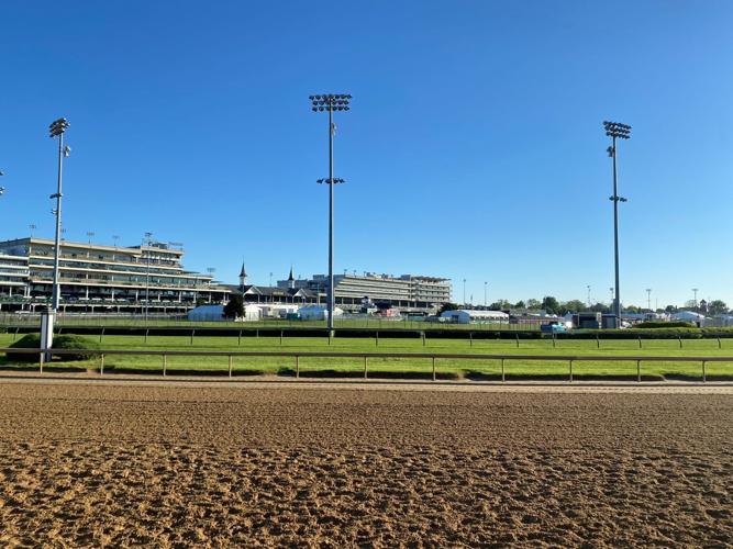Churchill Downs 3rd turn empty