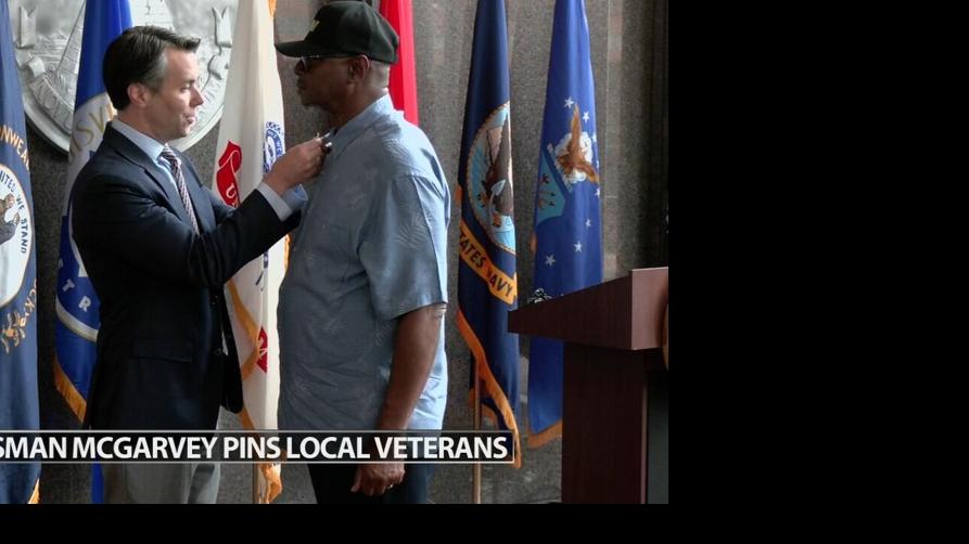 Morgan McGarvey pins Vietnam Veterans - 11.7.24