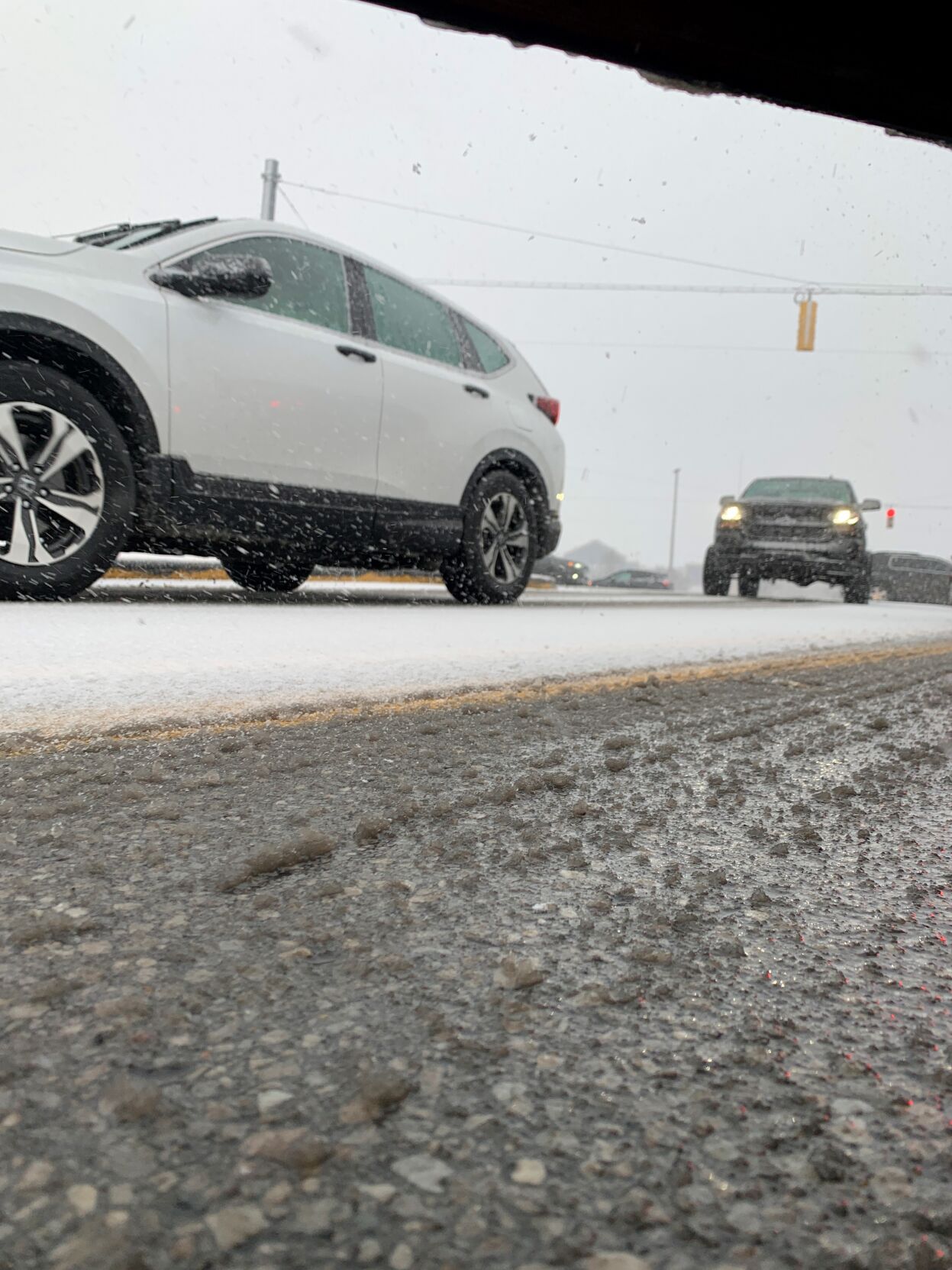 Snowy roads on Jan. 29, 2022