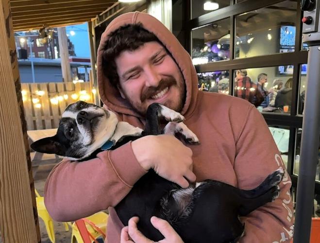 Man at PGJ with dog
