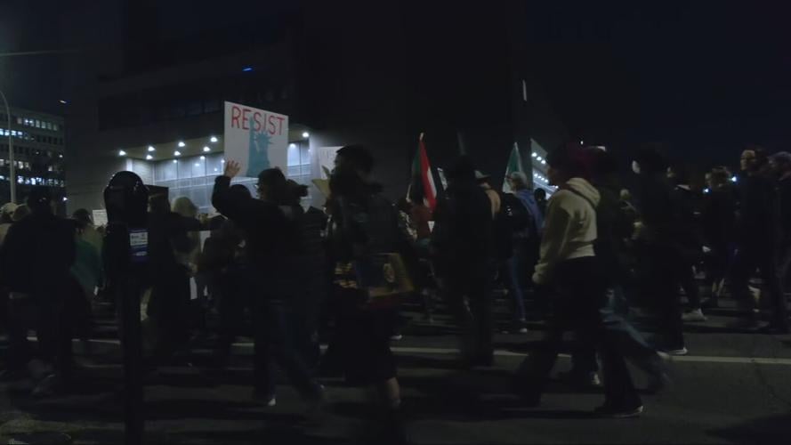 Downtown Louisville ICE fatal shooting protest 1-8-26