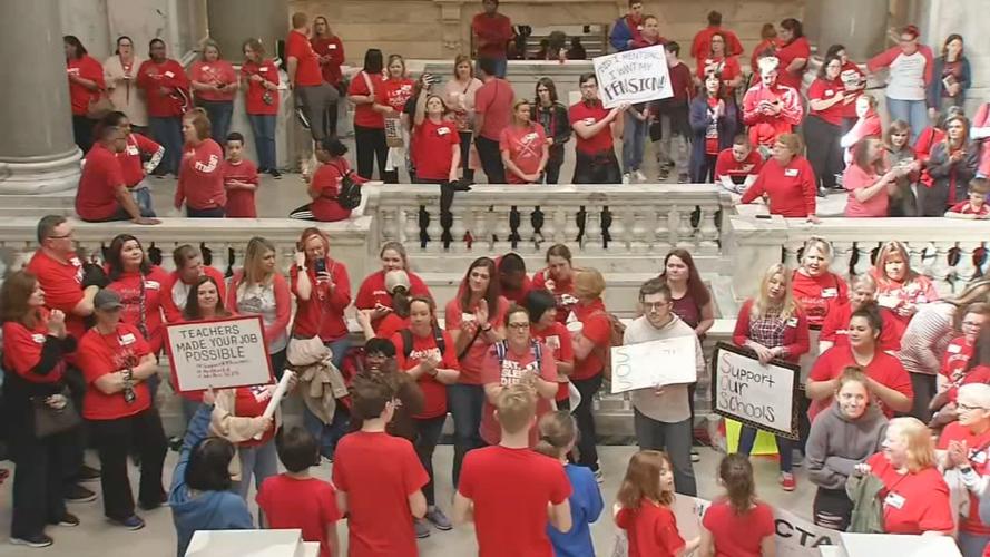 Teachers protest in Frankfort
