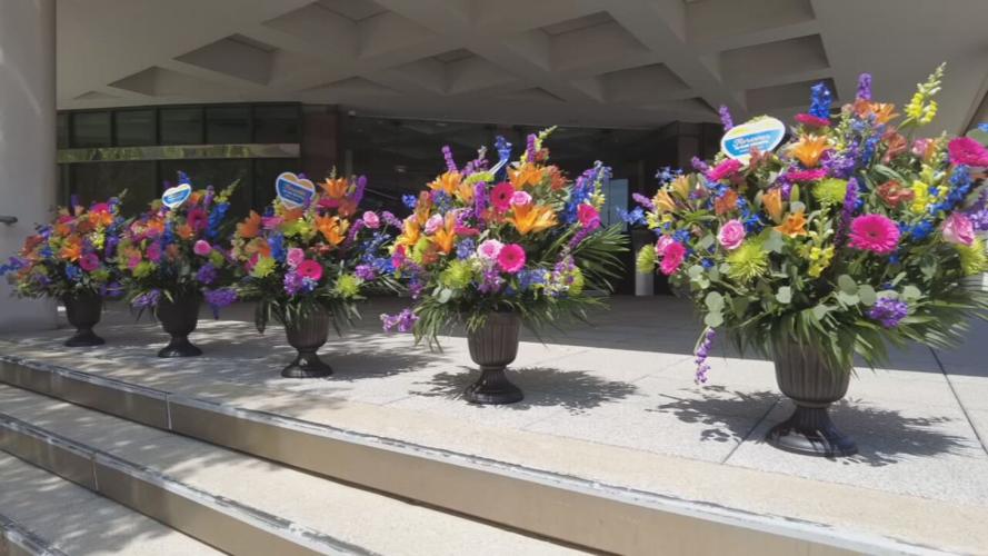 Old National Bank shooting anniversary memorial flowers 4-10-26