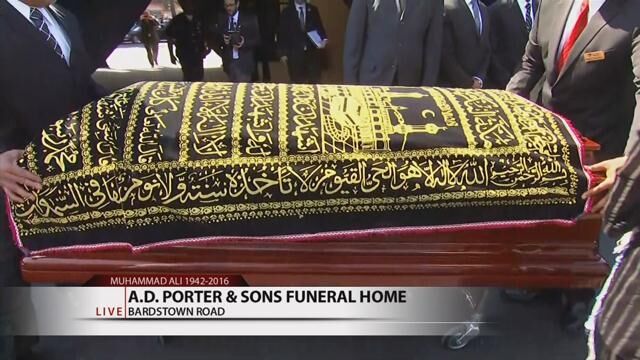 Muhammad Ali funeral - casket - June 2016