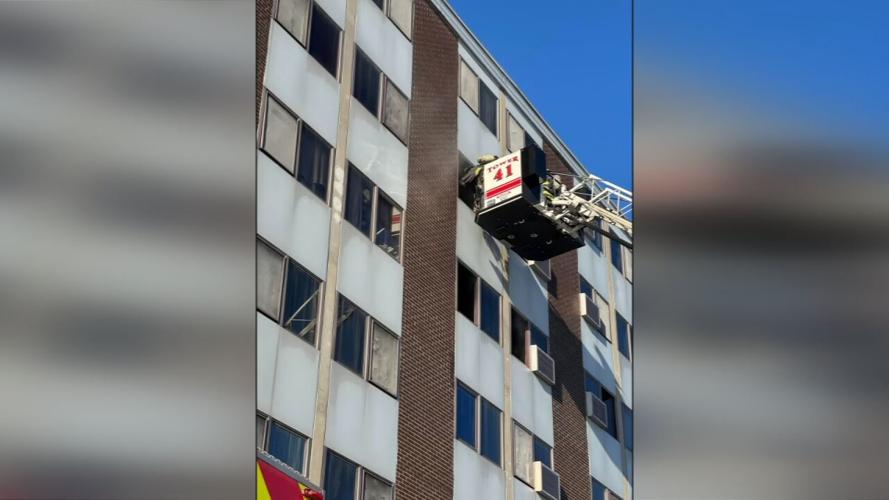 Jeffersonville firefighters at Clark Arms apartments