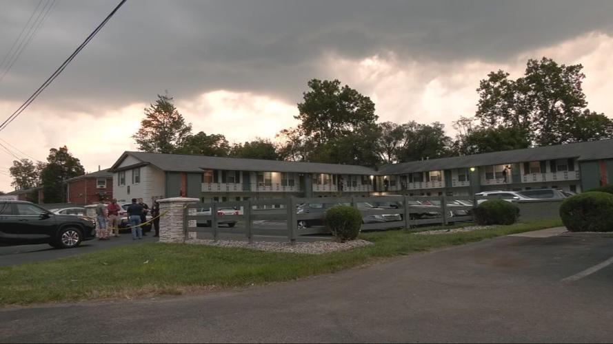 Louisville Police at homicide scene on Liverpool Lane