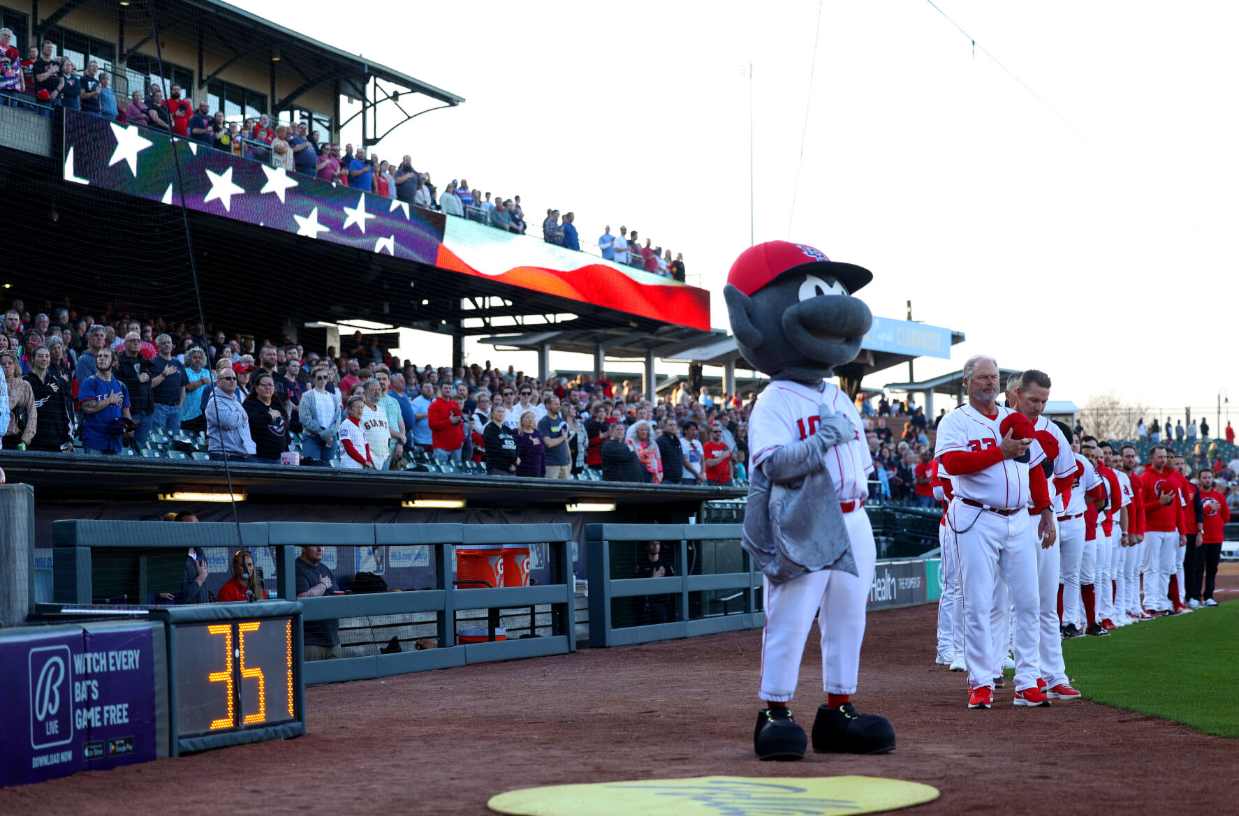 National anthem at Slugger Field.JPG