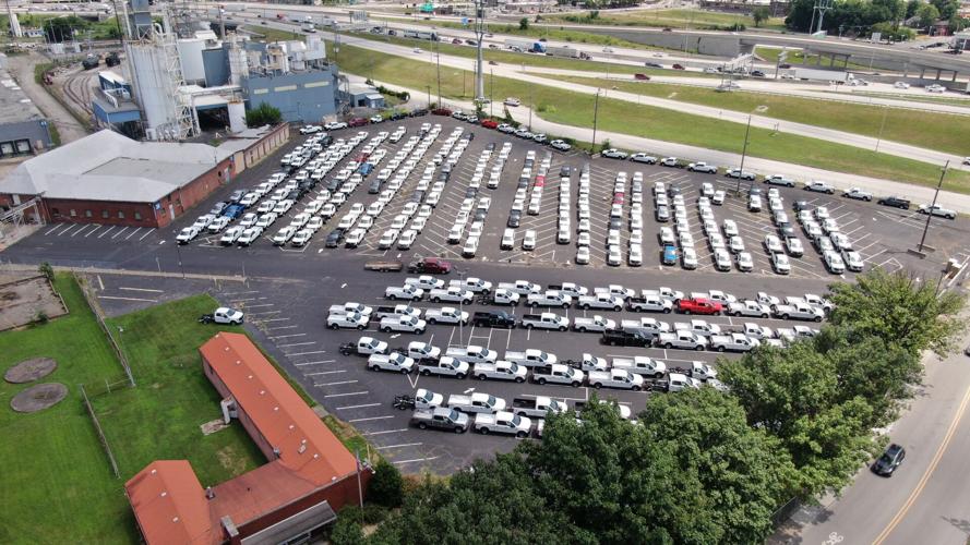 Ford trucks at Colgate plant 7-9-21