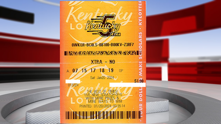 Kentucky 5 winning ticket