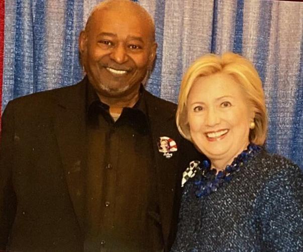 Clarence Yancey and Hillary Clinton