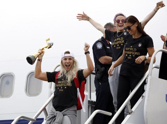 US WOMEN SOCCER WORLD CUP CHAMPS ARRIVE HOME - AP - 7-8-19 5.jpeg