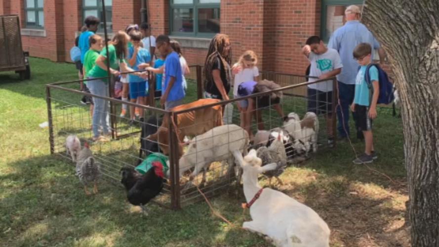Students receive instruction outside.jpeg