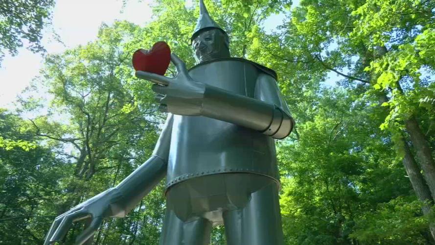 "Heart of the Forest" Tin Man sculpture at Bernheim Forest 7-24-25