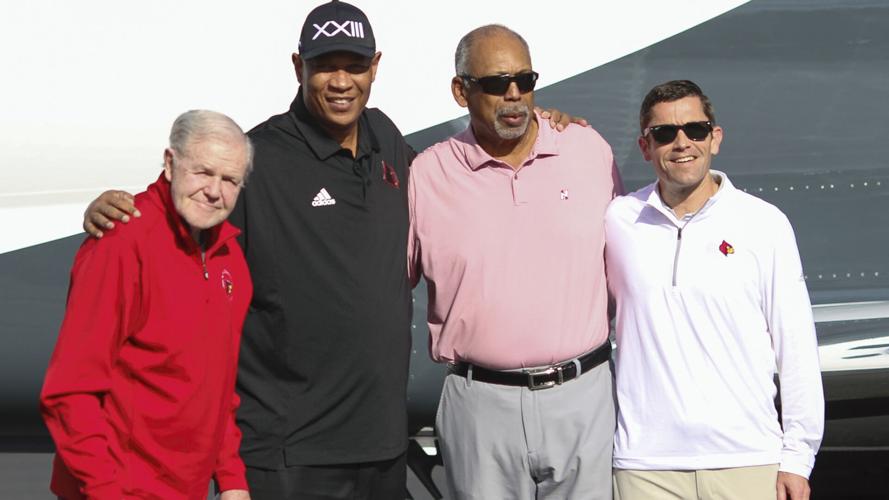Kenny Payne, Denny Crum, Wade Houston and Josh Heird