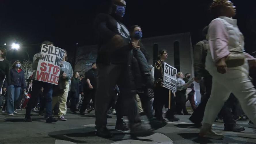 Downtown Louisville ICE fatal shooting protest 1-8-26