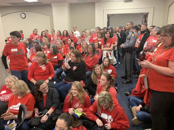 Teacher Protest Chanting Frankfort - 2-28-19