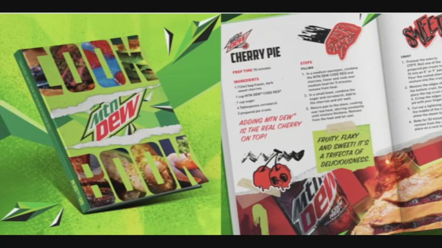 Mt Dew Cookbook open