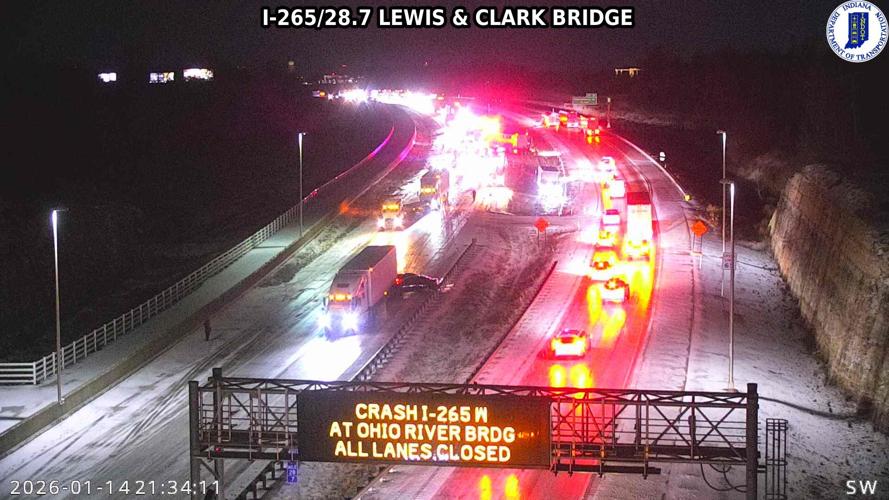 Traffic 1-14-26 on I-265 at East End Bridge