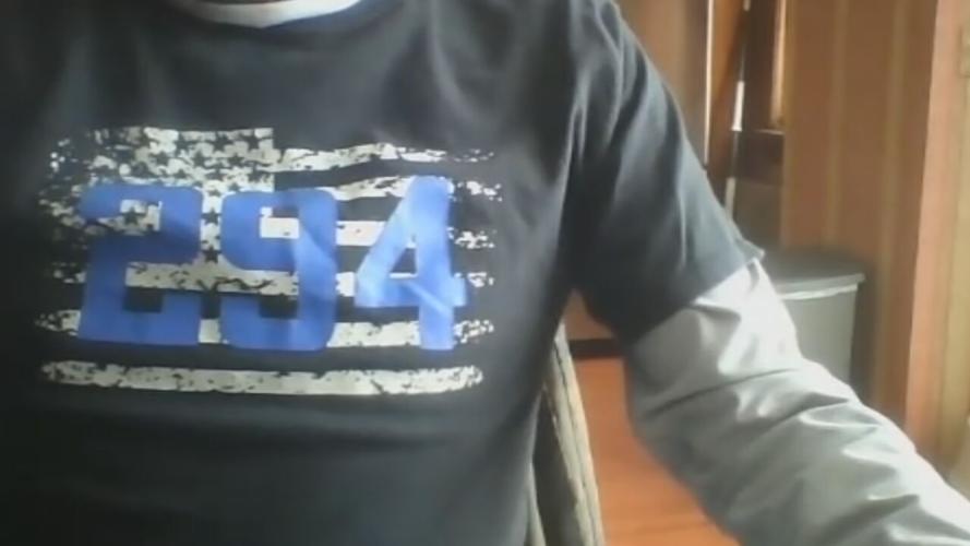 A shirt with fallen LMPD Detective Deidre Mengedoht's car number on it