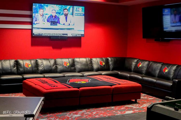 Louisville football players lounge area
