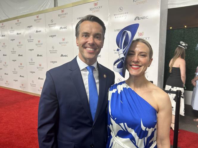 Rep. Morgan McGarvey on Derby 151 red carpet 5-3-25