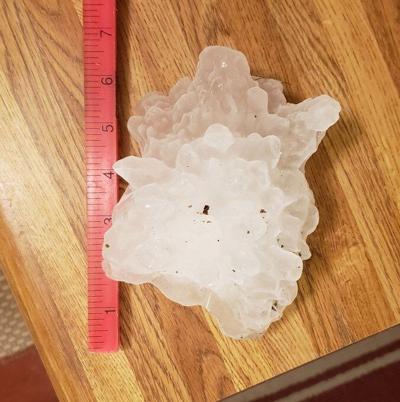 RECORD HAIL? Illinois state record hailstone possibly broken Tuesday, March 10th...
