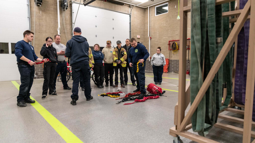Firefighters train for rope rescues