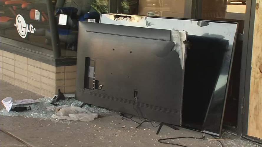 Louisville Looting - Damaged TVs