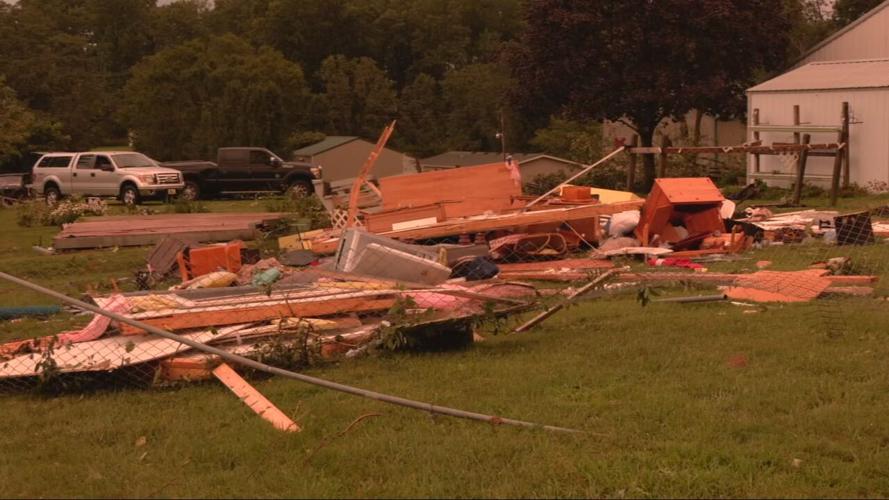 Storm damage in Grayson County, Kentucky