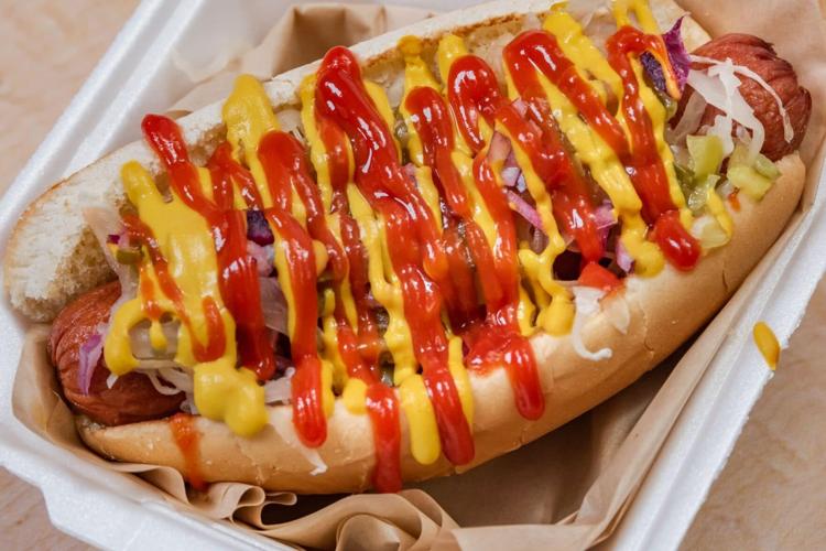 Homerun Burger hot dog close up - BOG - 10.26.23