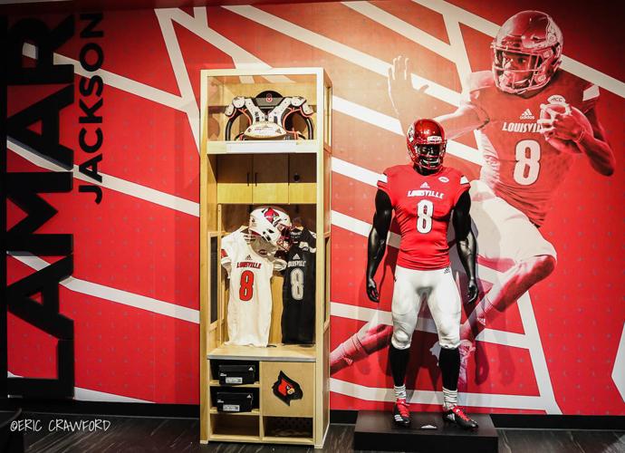 Lamar Jackson Louisville football players' lounge