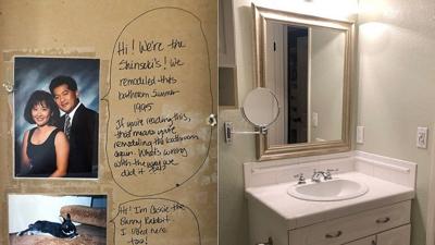 Calif. couple finds time capsule message during bathroom remodeling