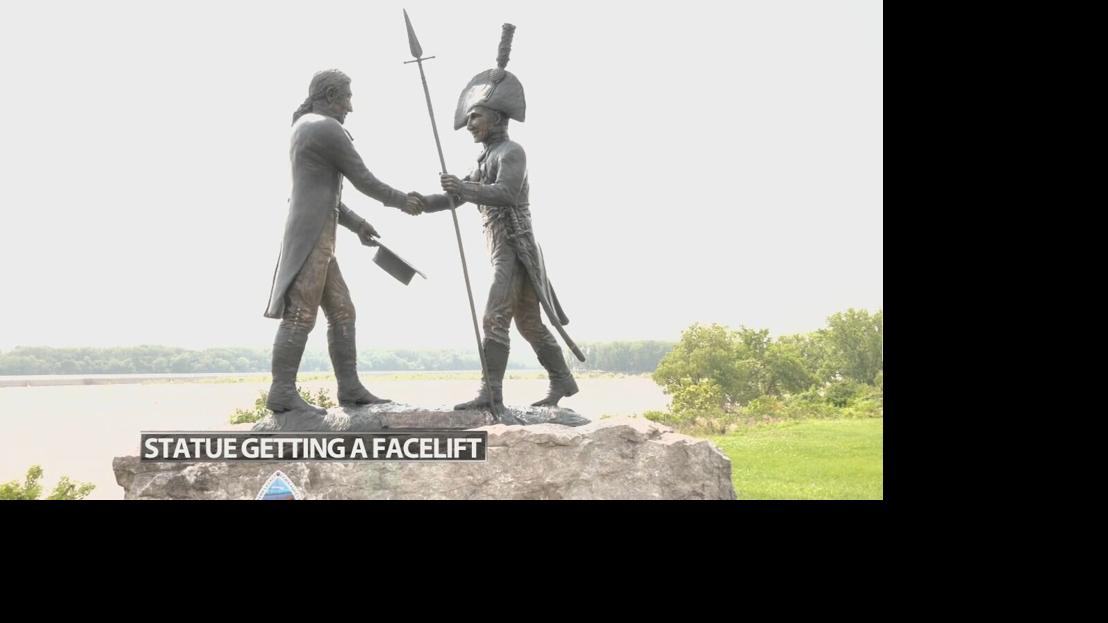 Lewis and Clark statue in Clarksville - 6.10.25