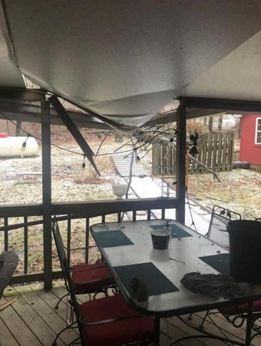 ICE RECOVERY - 2-4-2022 TREE ON HOUSE - Borden, near Deam Lake. Angela Diehl Forman 4.jpg