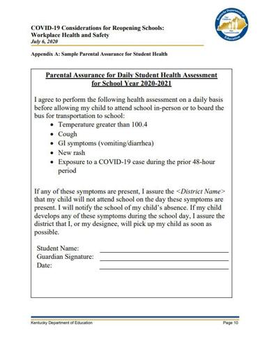 KDE-Sample parental assurance for student health assessments.JPG