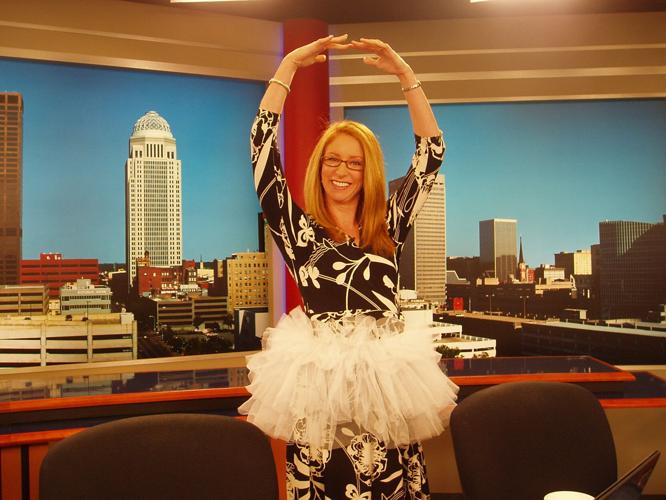 Candyce pregnant in a tutu