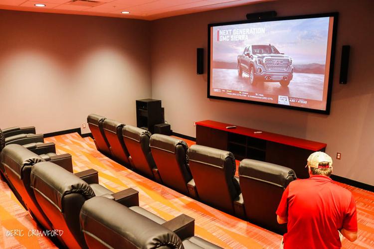 Louisville football players lounge theater