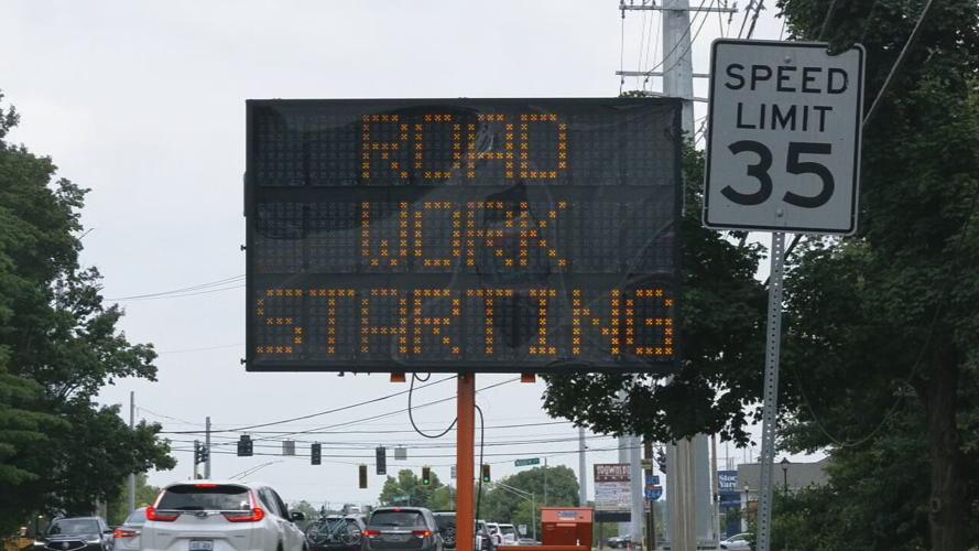 Road Work Starting digital sign