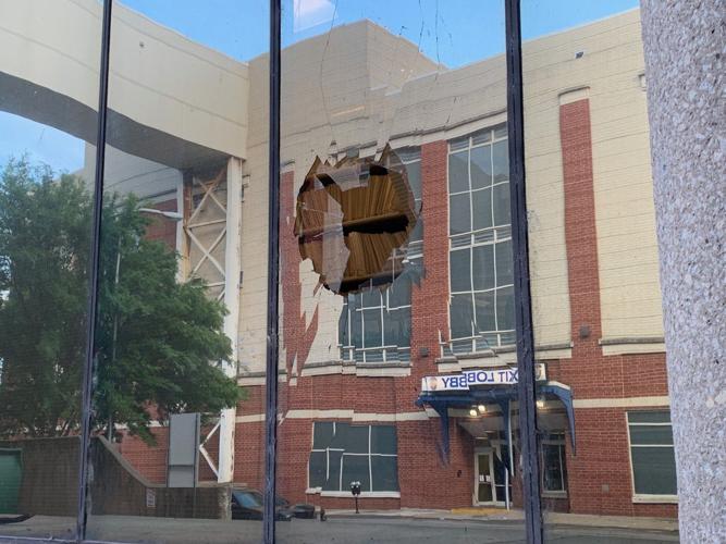 LMPD Protests Broken Window near Metro Corrections