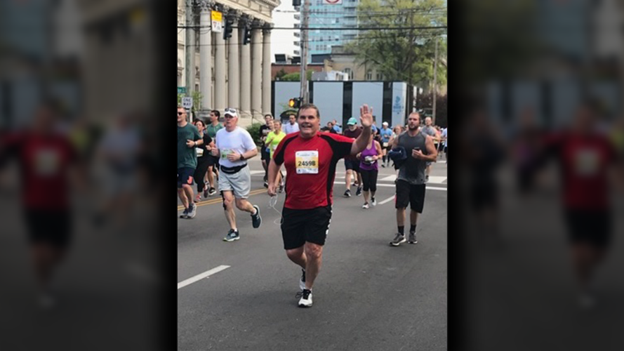 John Holland running miniMarathon