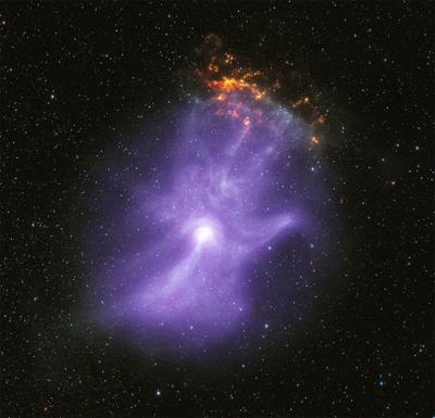 THE "BONES" Of A Ghostly Cosmic Hand Revealed By NASA X-ray Telescopes...
