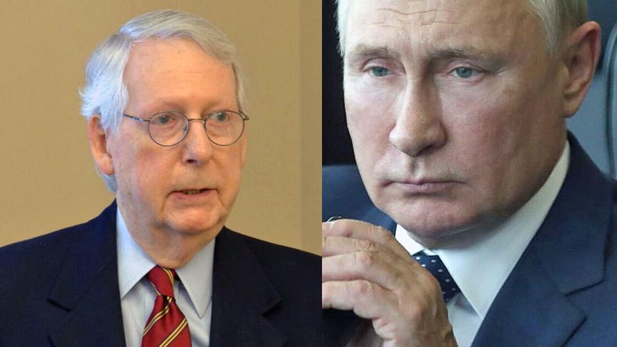 US Sen. Mitch McConnell and Russian President Vladimir Putin
