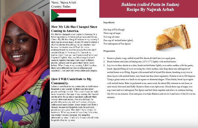 Iroquois High School students release cultural cookbook