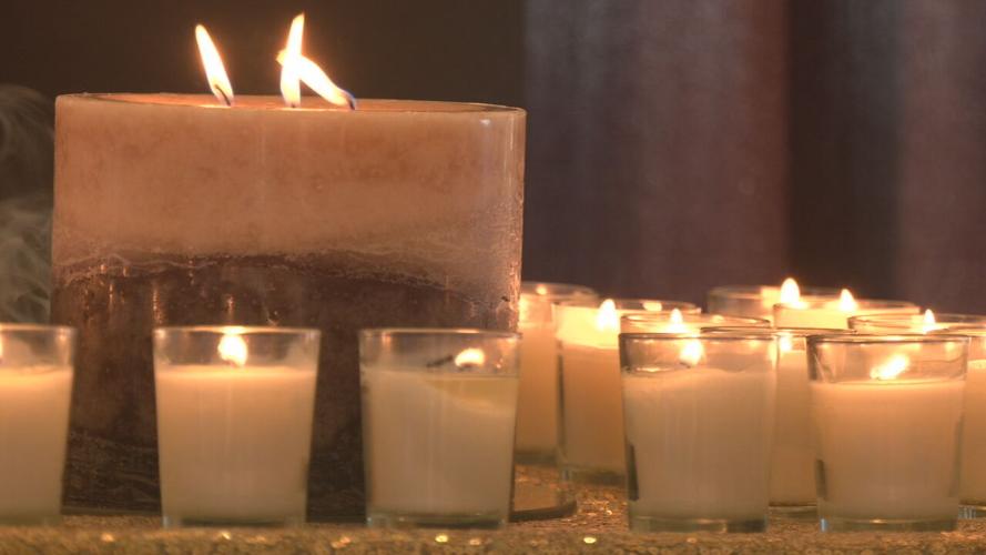 candles at gun violence memorial 2-19-22
