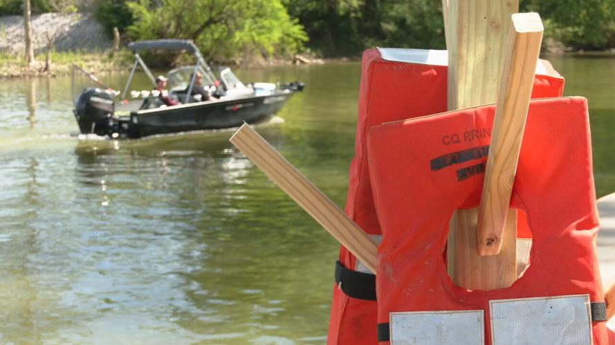 Free life jackets supplied by Anchorage Middletown Fire and EMS