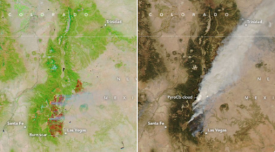 PYROCUMULONIMBUS CLOUD Sparked By Wildfire In New Mexico...