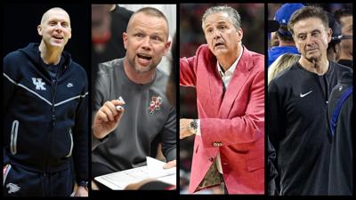 Mark Pope, Pat Kelsey, John Calipari, Rick Pitino