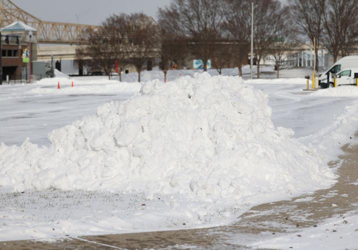 Pile of snow in parking lot.JPG